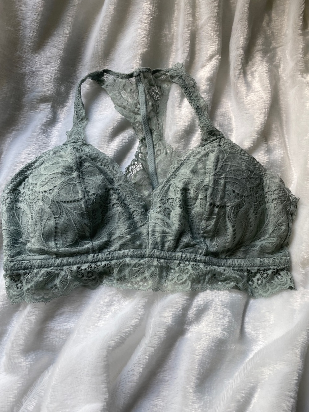 Auden Gray Lace Racerback Bralette